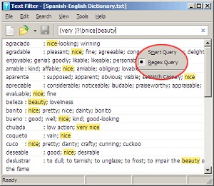 Portable Text Filter software